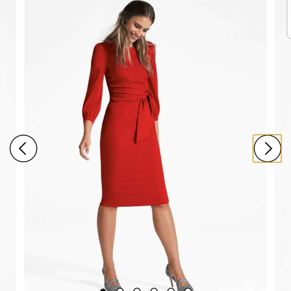 Boden Josephine Ponte Dress in Poinsettia 6R J0408